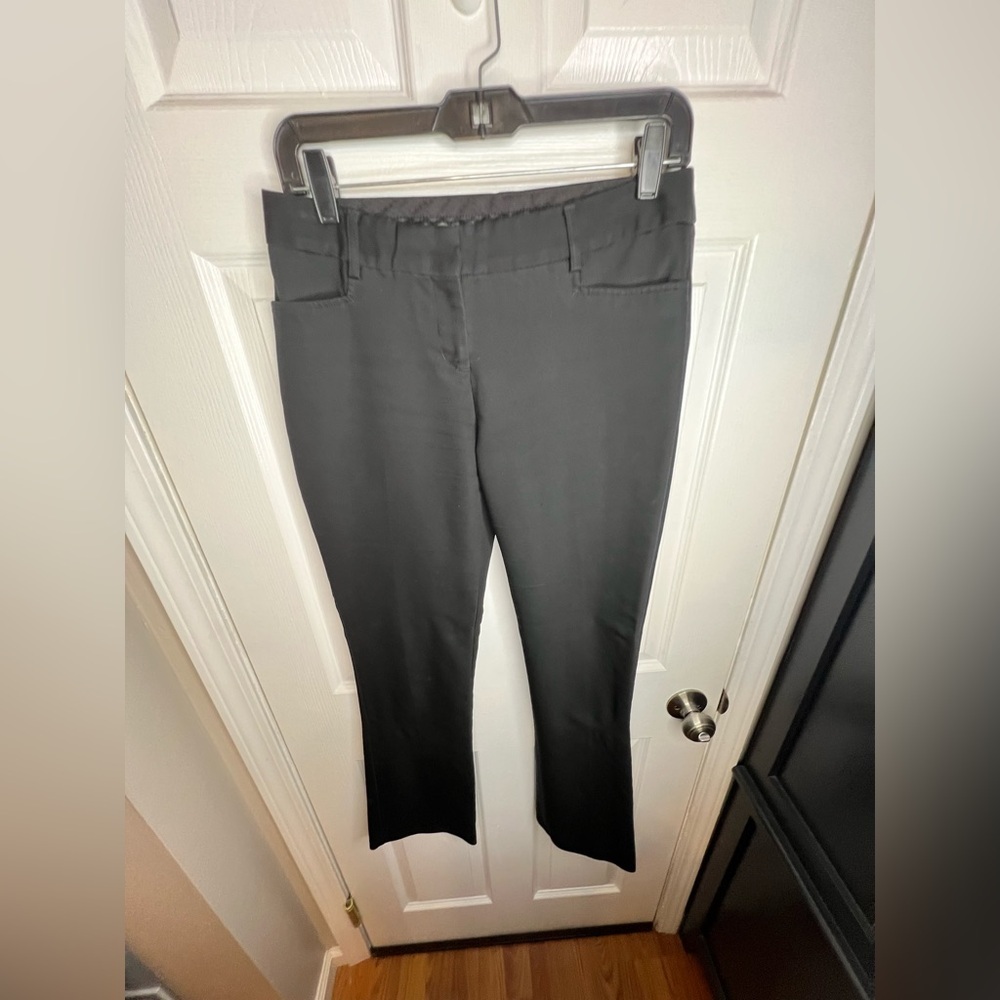 Express Women’s 4 Reg Solid Black Bootcut Twill T… - image 2